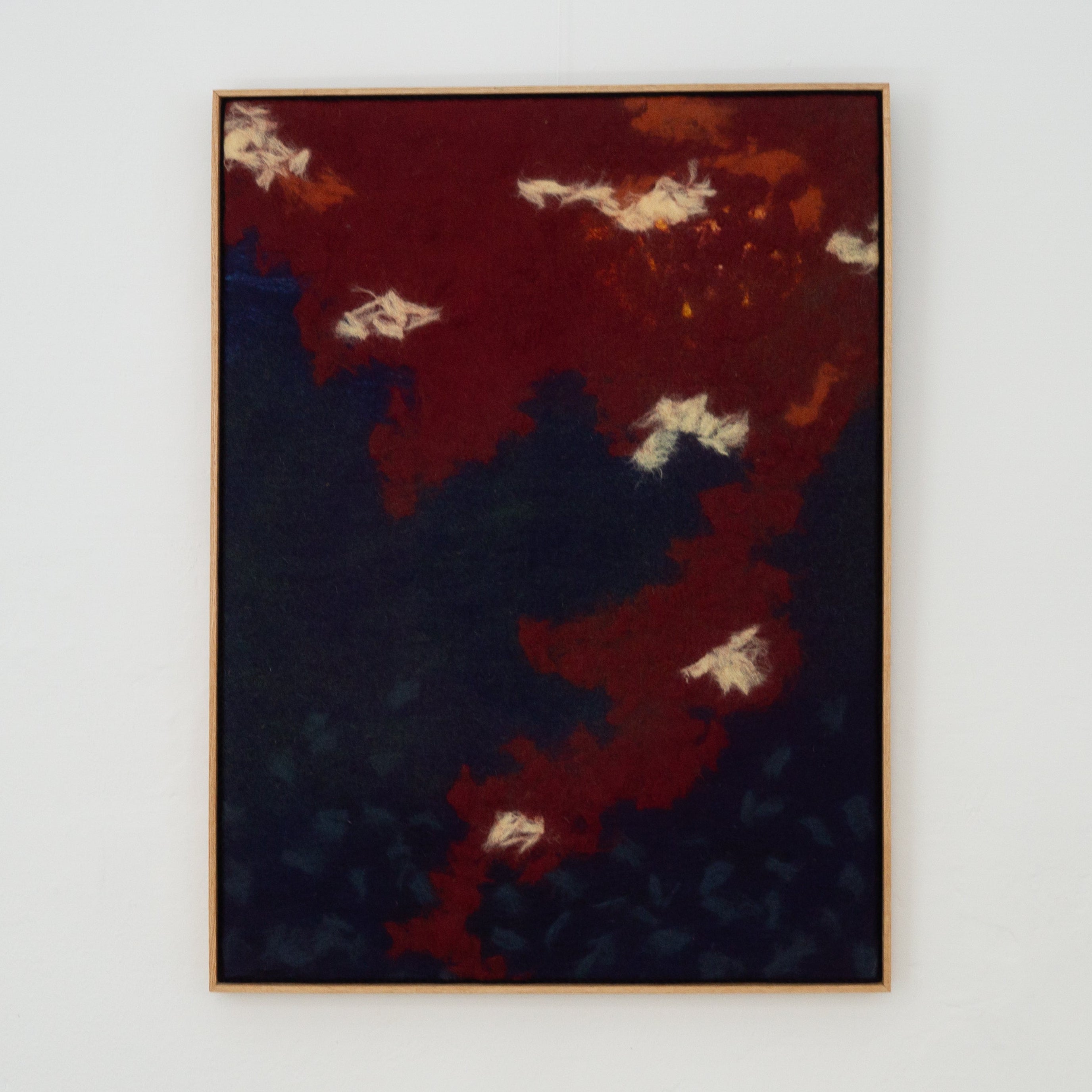 handmade acoustic panel artwork made of sheep wool