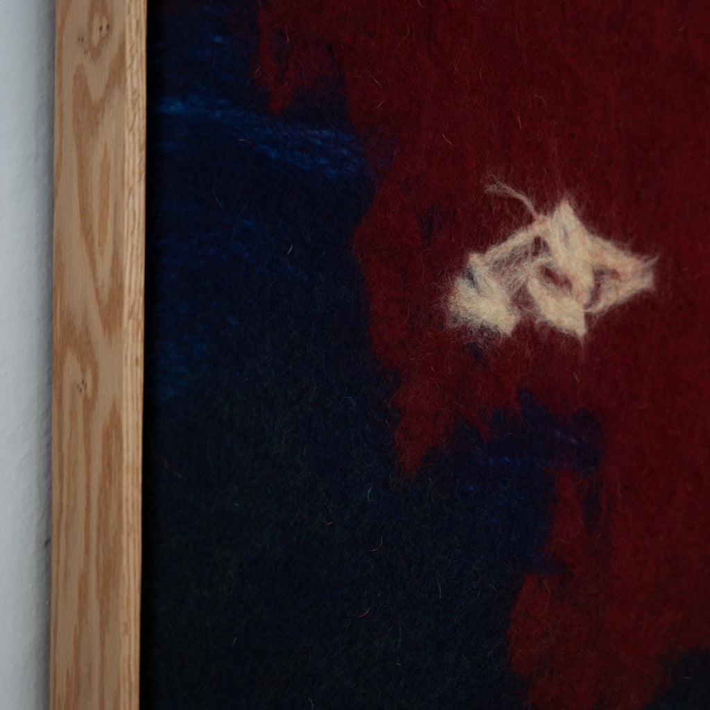 handmade acoustic panel artwork made of sheep wool