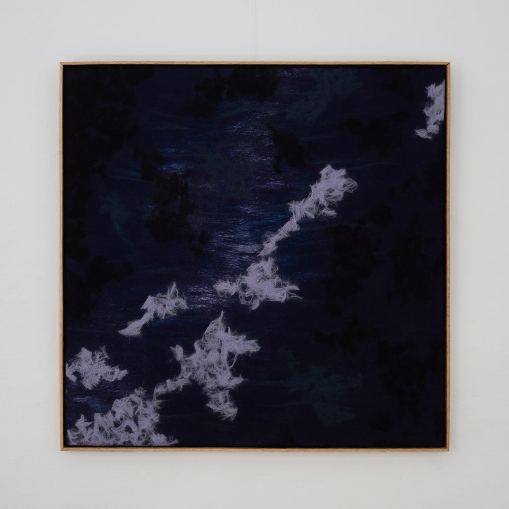 handmade acoustic panel artwork made of sheep wool