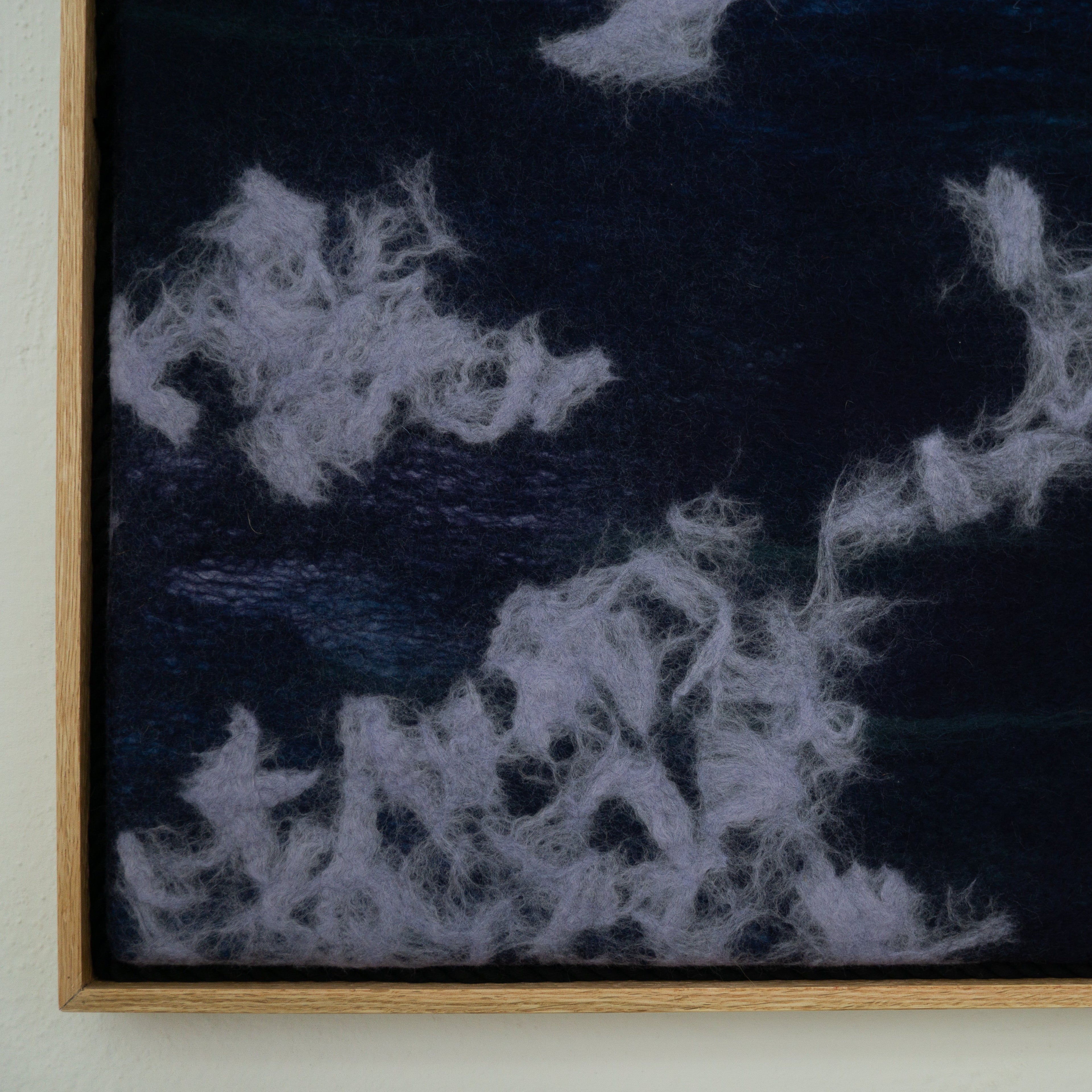 handmade acoustic panel artwork made of sheep wool