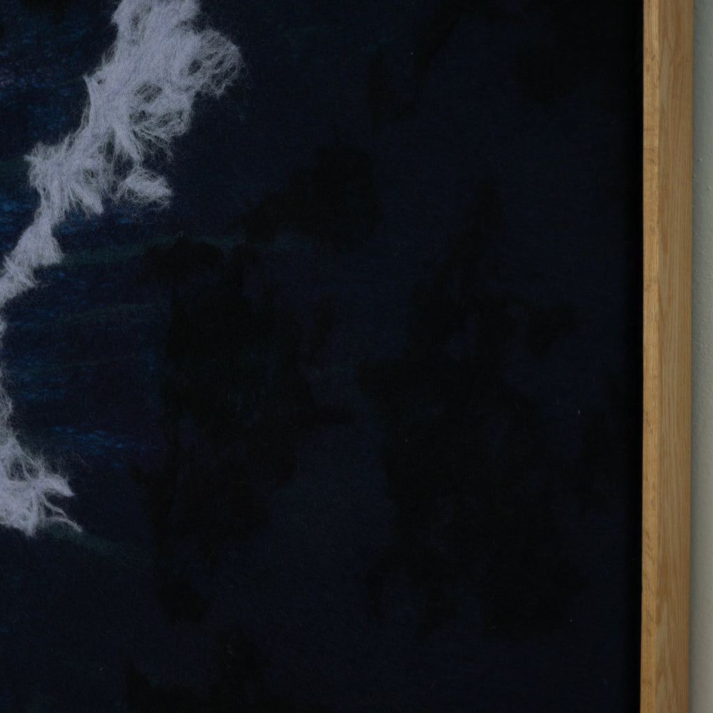 handmade acoustic panel artwork made of sheep wool