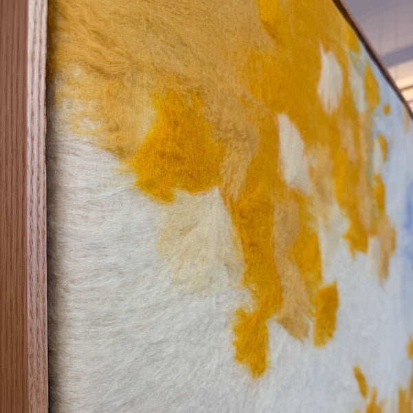 handmade acoustic panel artwork made of sheep wool