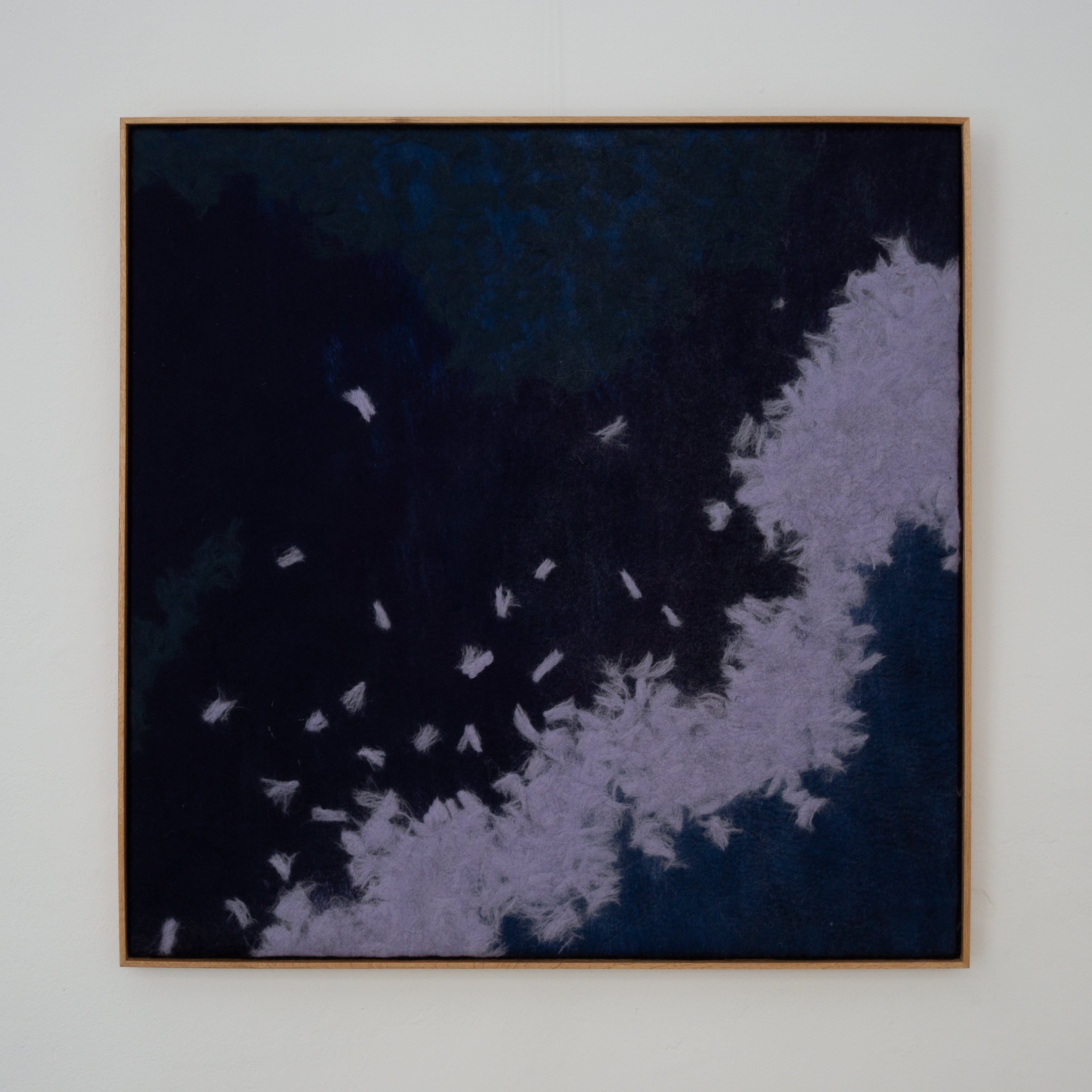 handmade acoustic panel artwork made of sheep wool