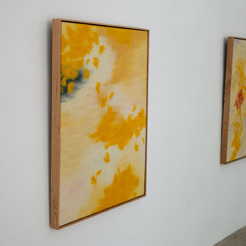 handmade acoustic panel artwork made of sheep wool