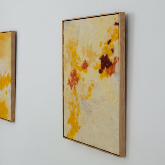 handmade acoustic panel artwork made of sheep wool