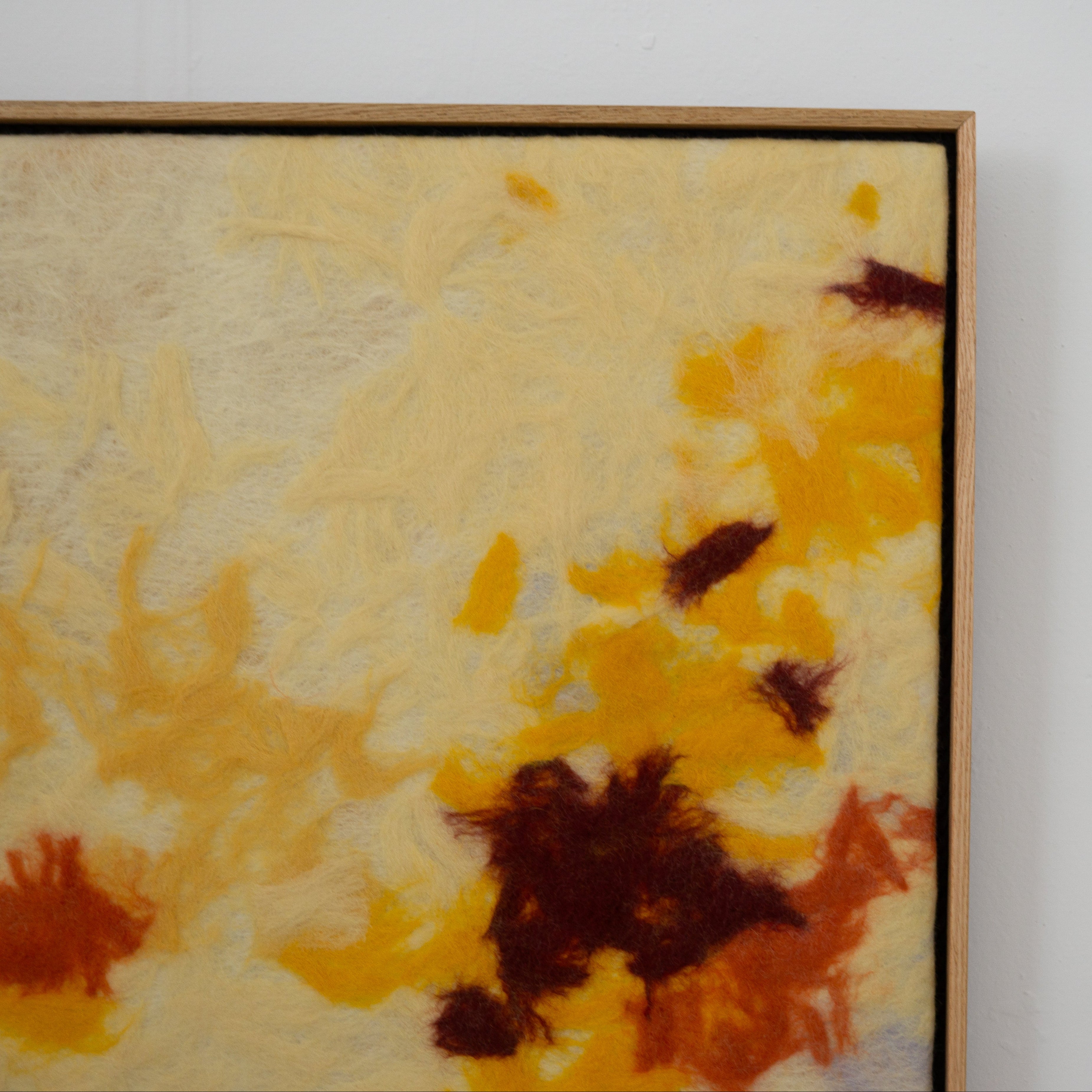 handmade acoustic panel artwork made of sheep wool
