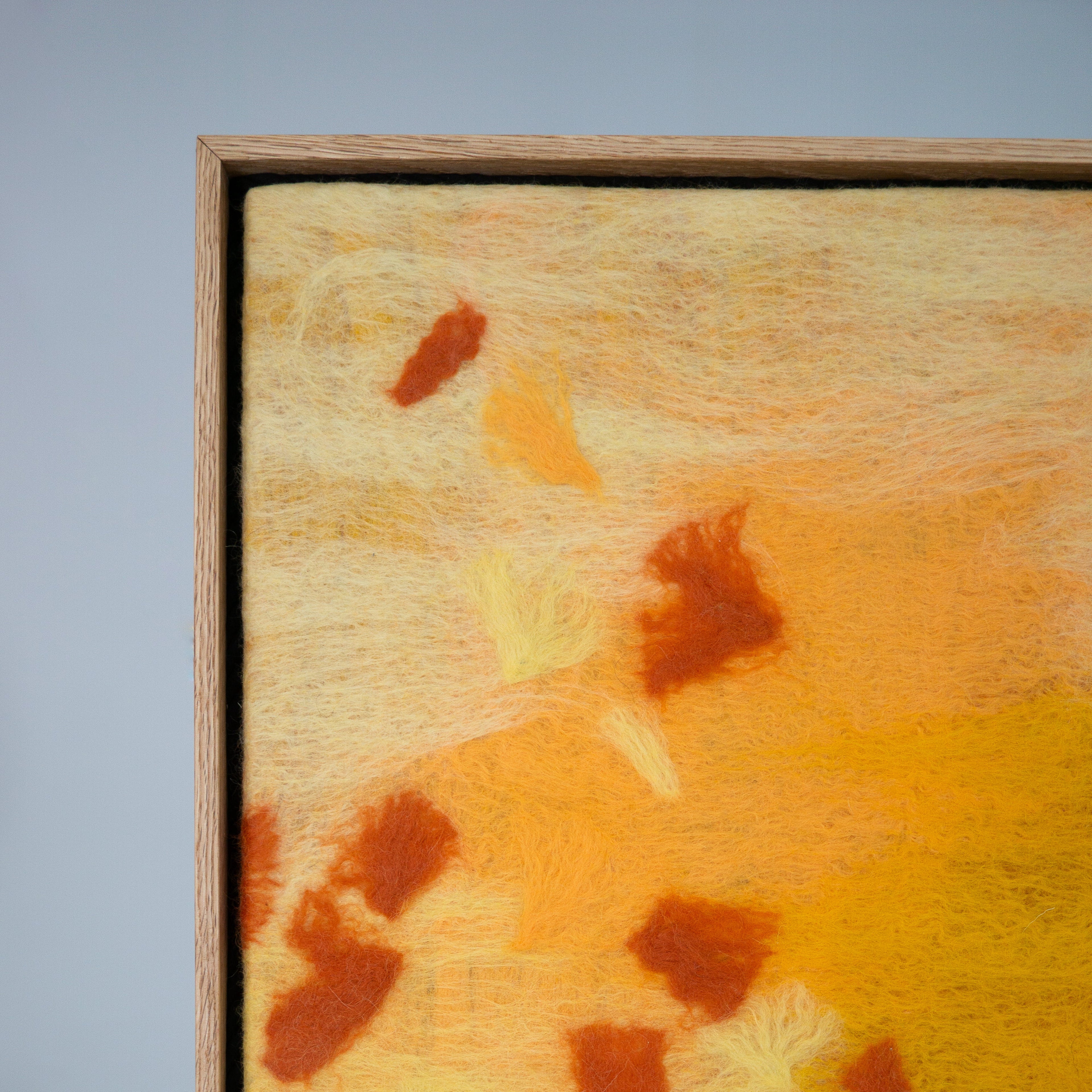 handmade acoustic panel artwork made of sheep wool