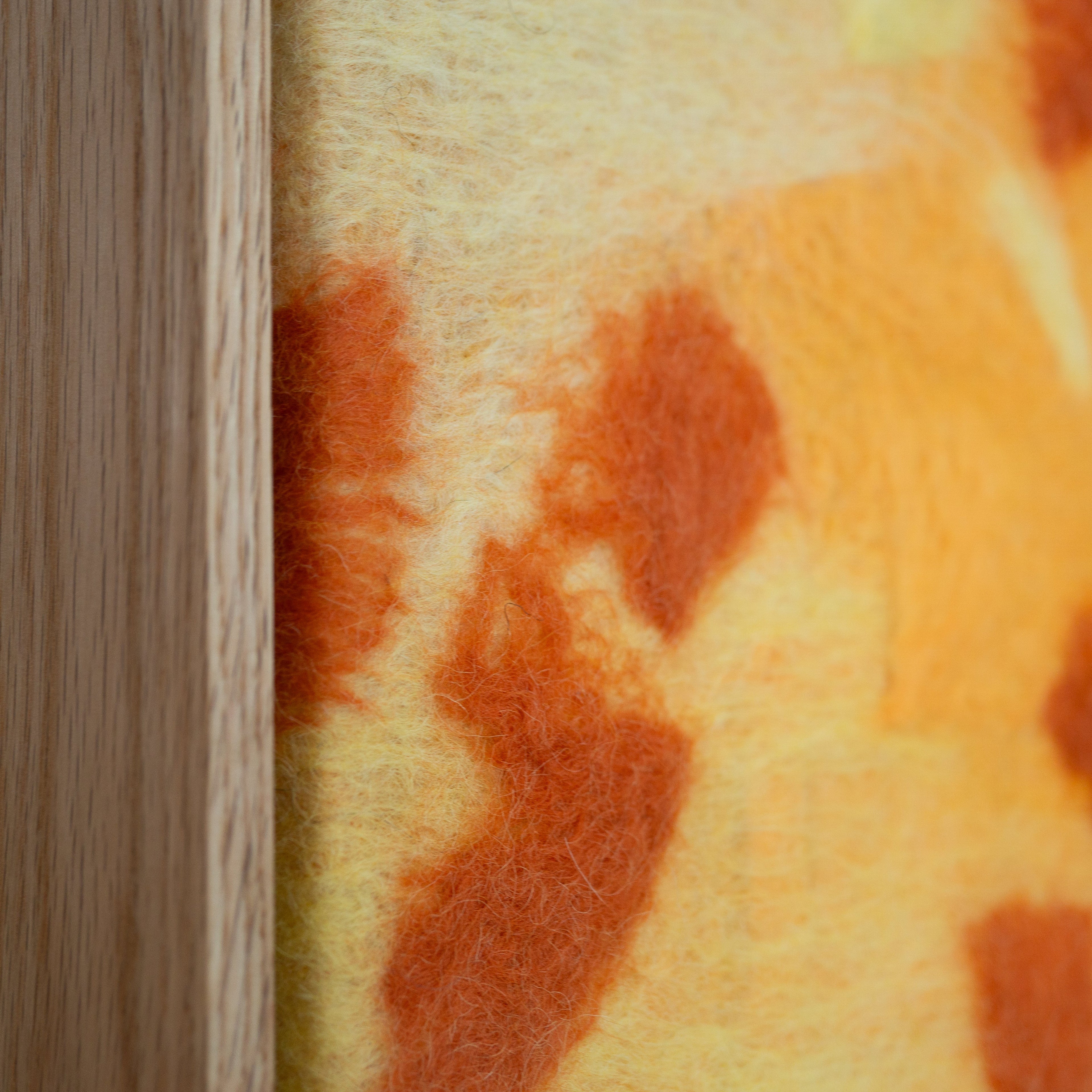 handmade acoustic panel artwork made of sheep wool