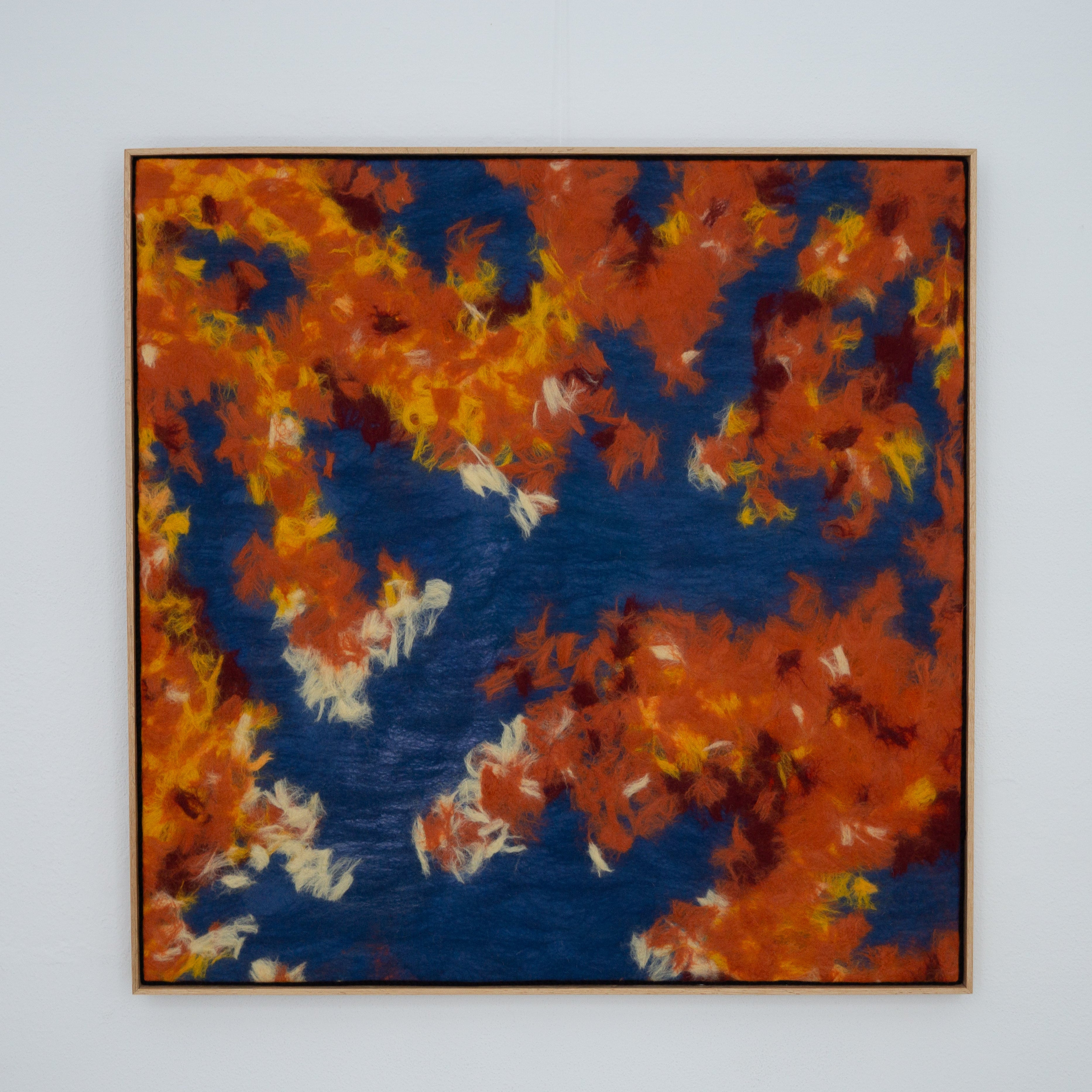 handmade acoustic panel artwork made of sheep wool