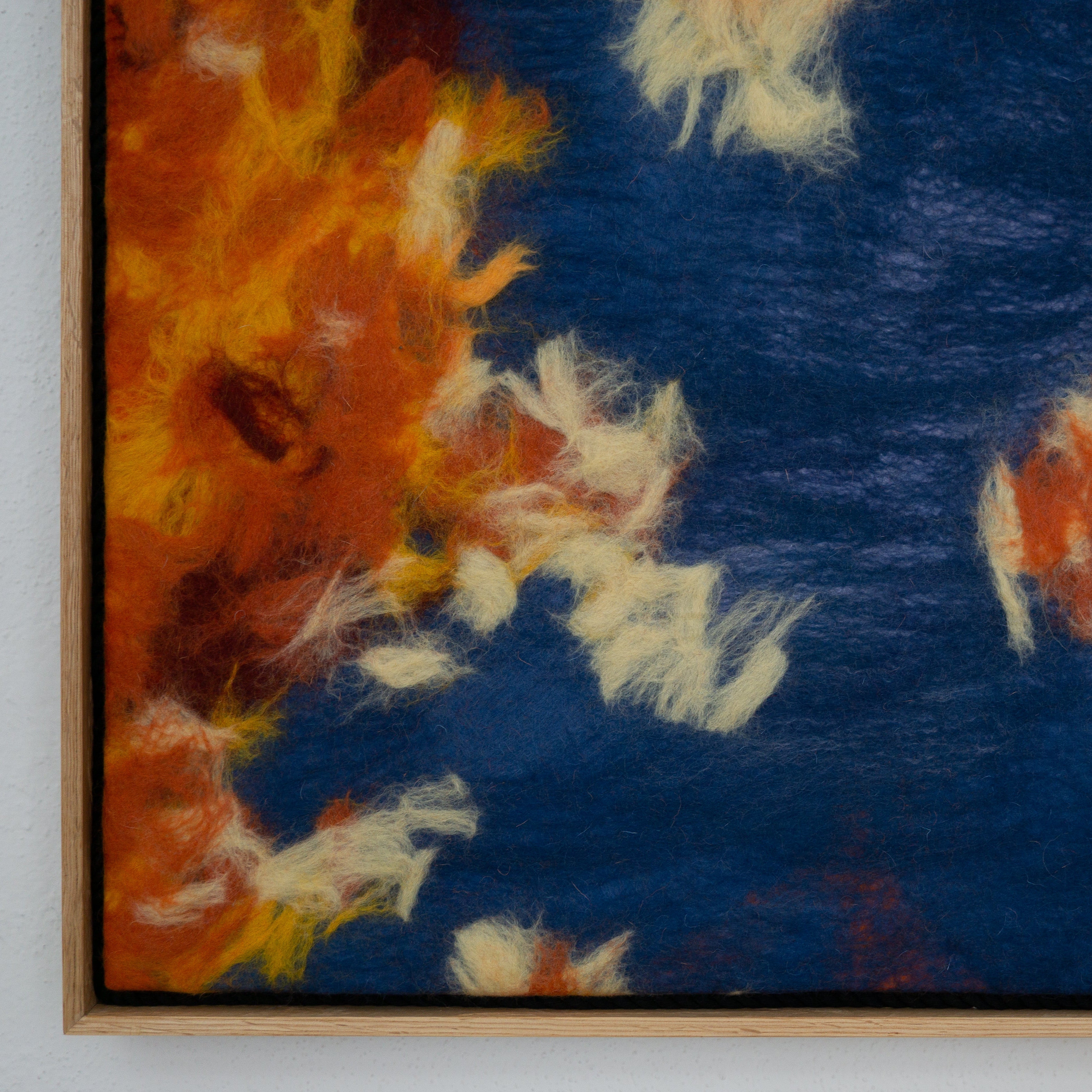 handmade acoustic panel artwork made of sheep wool