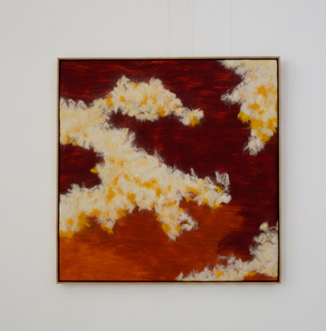 handmade acoustic panel artwork made of sheep wool