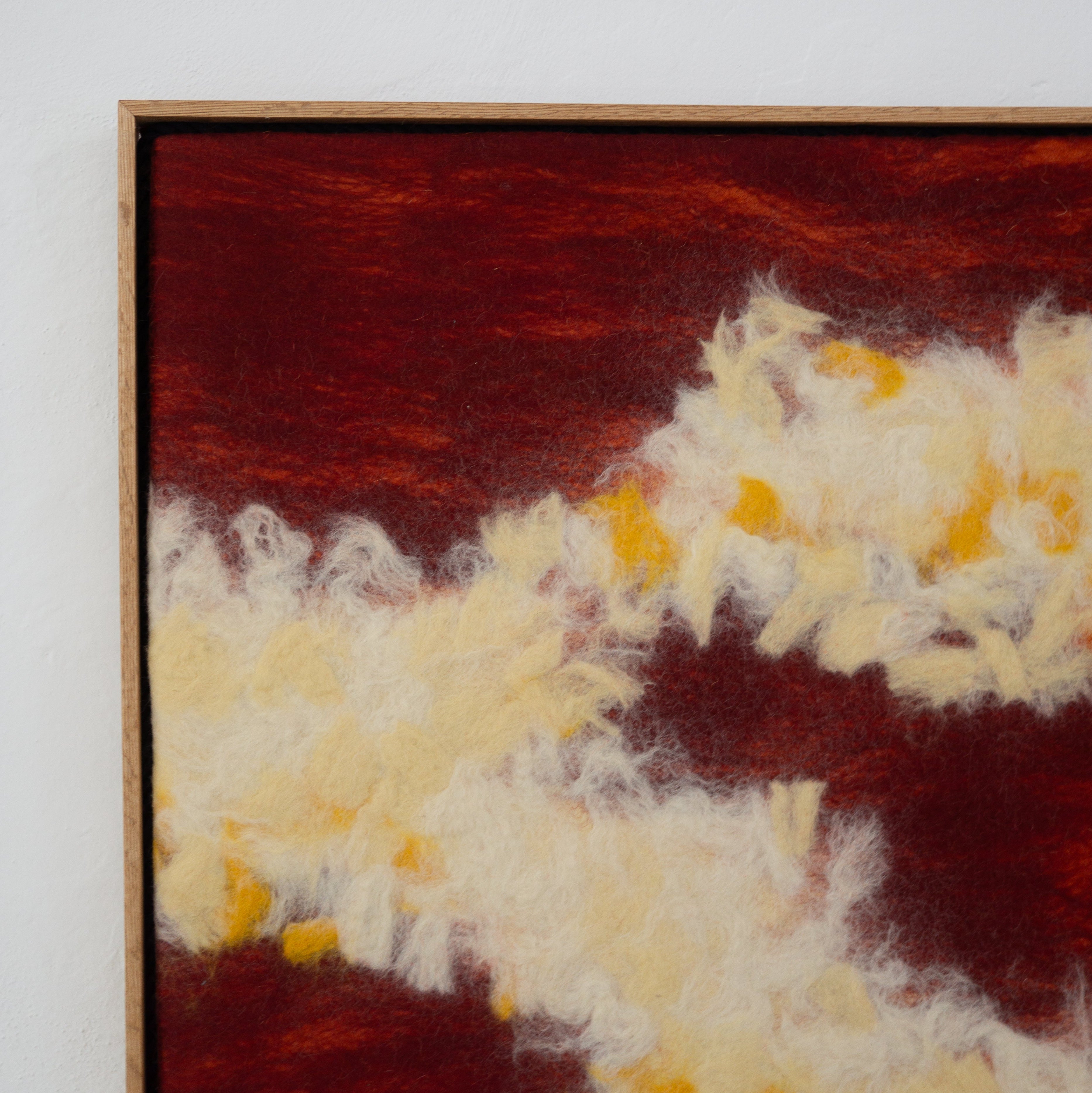 handmade acoustic panel artwork made of sheep wool