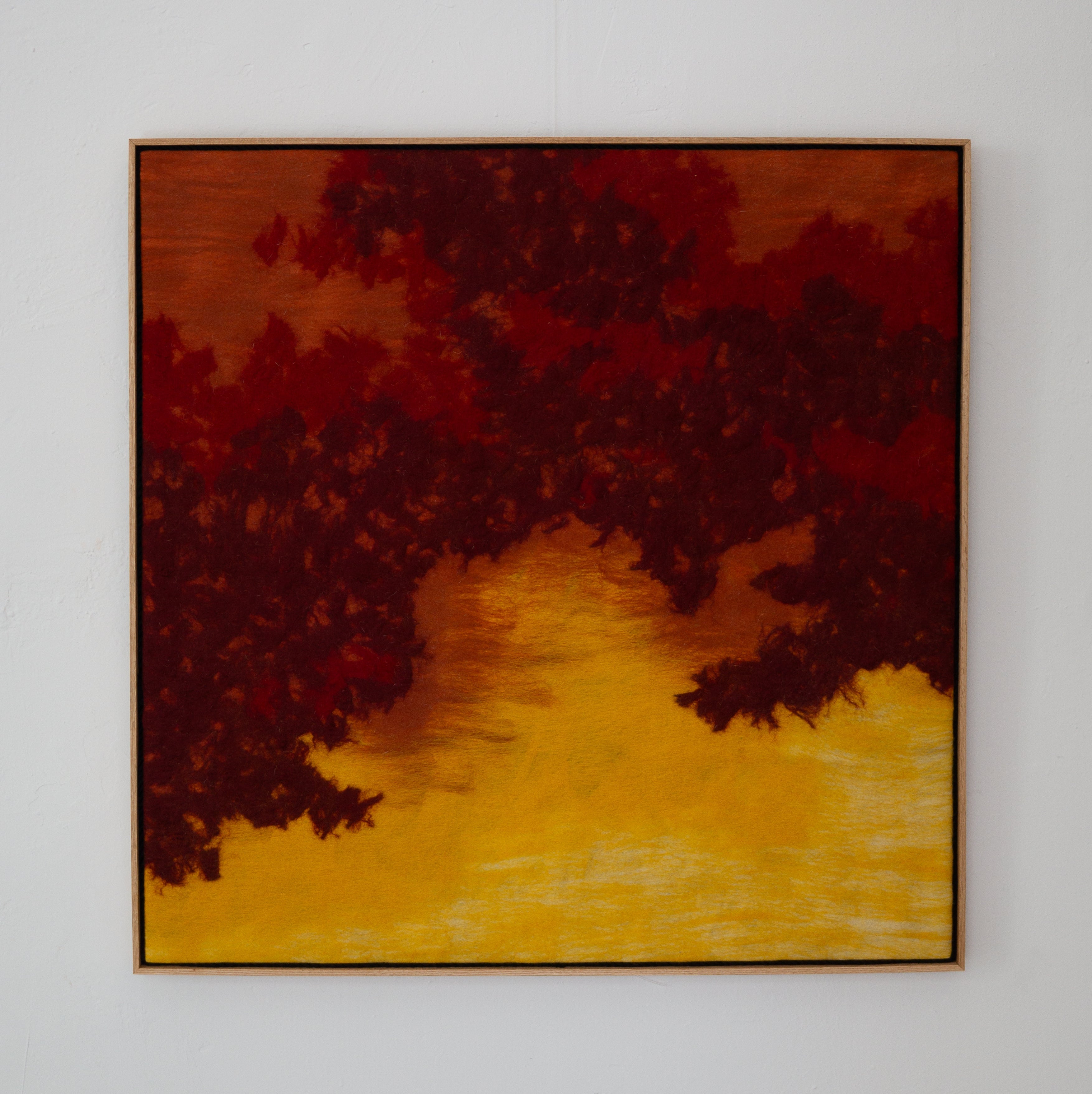 handmade acoustic panel artwork made of sheep wool