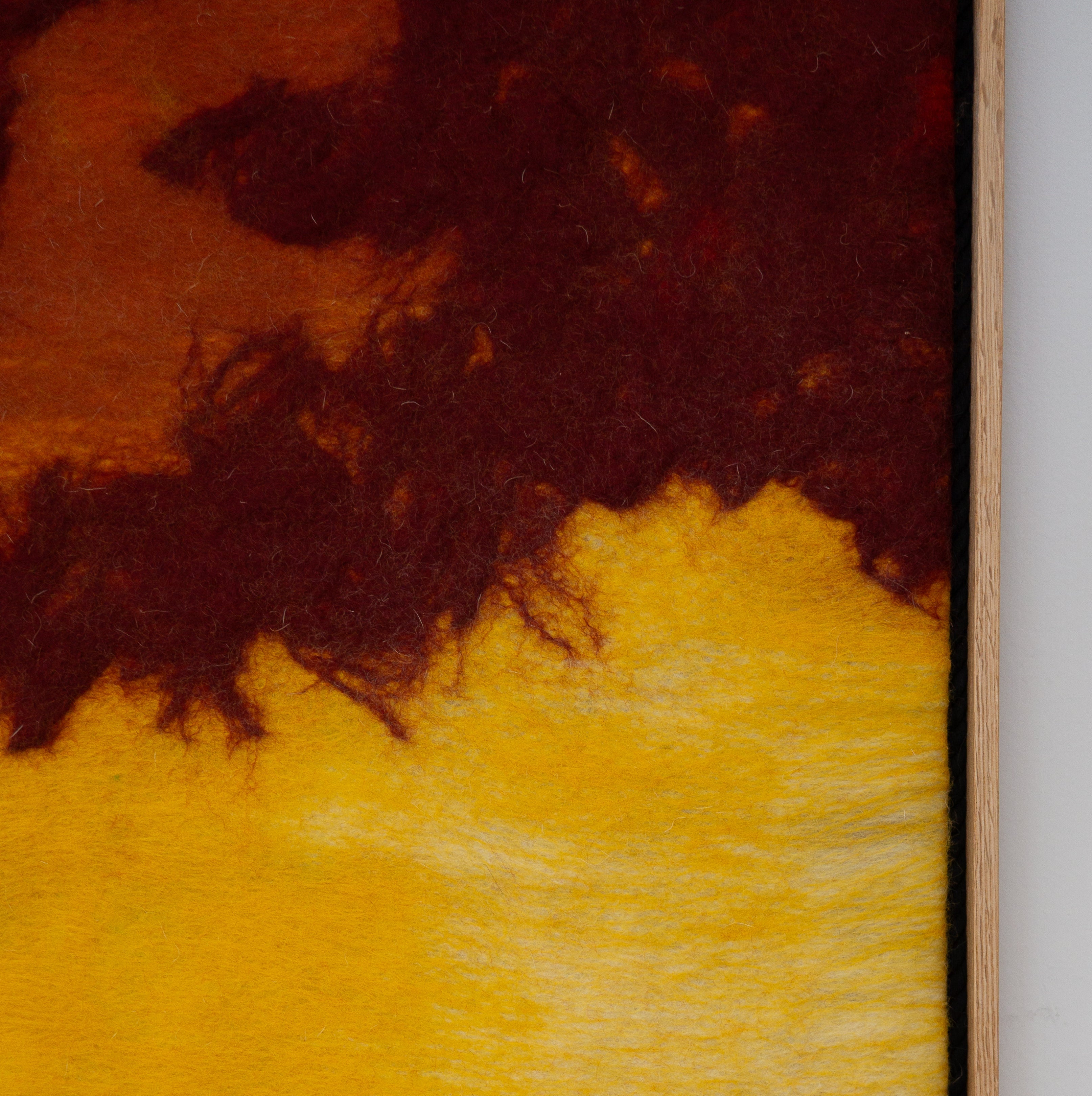 handmade acoustic panel artwork made of sheep wool