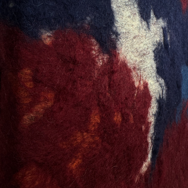 handmade acoustic panel artwork made of sheep wool