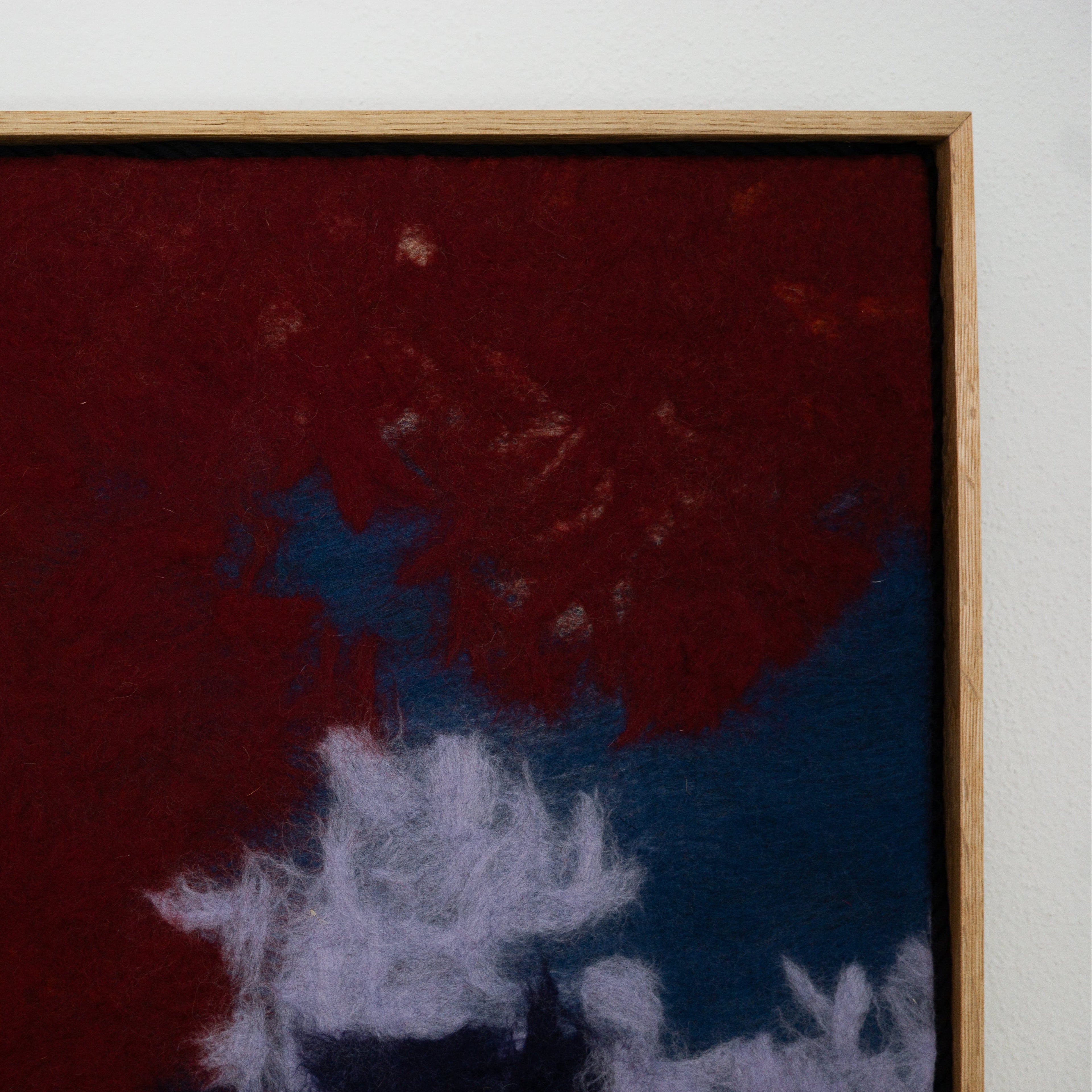 handmade acoustic panel artwork made of sheep wool