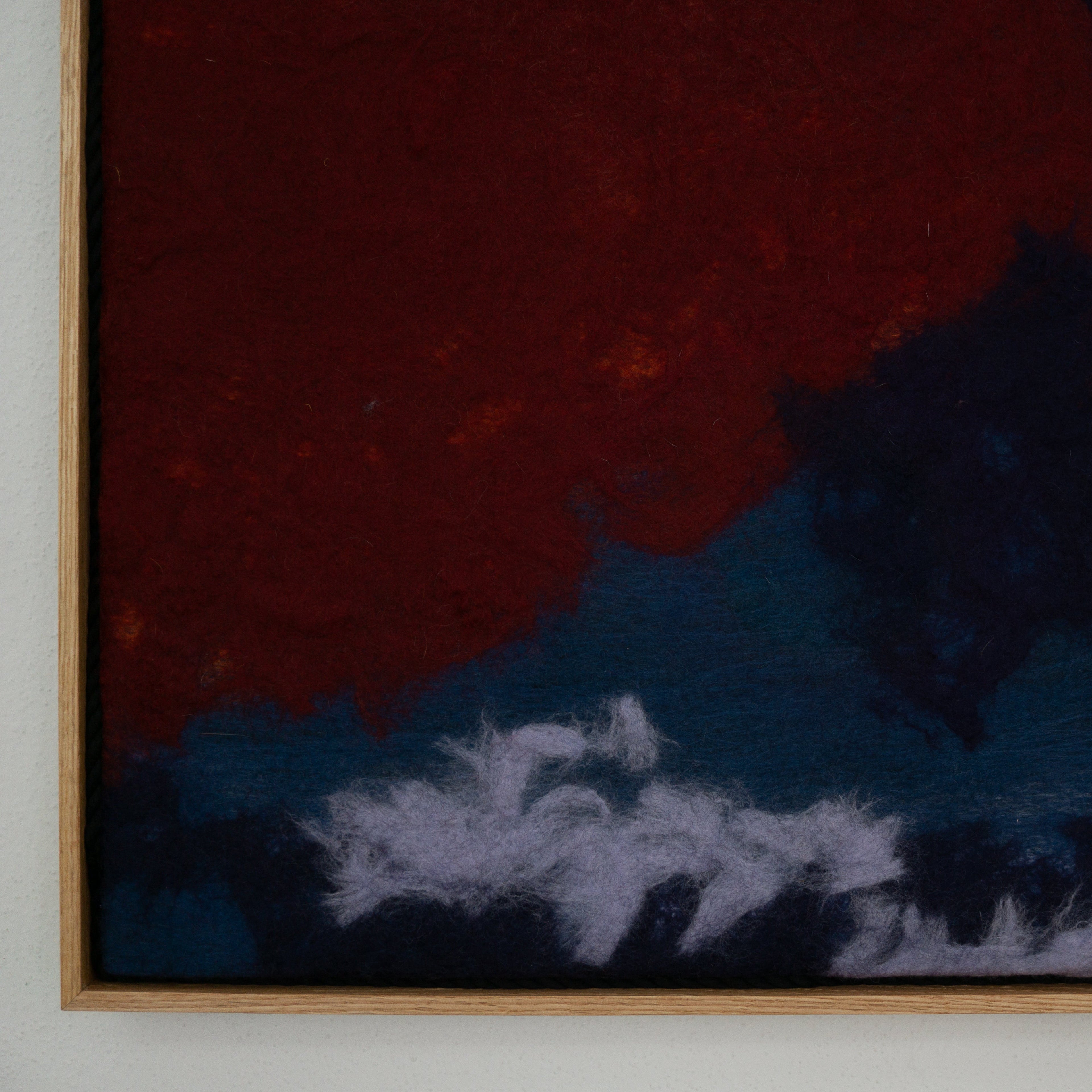 handmade acoustic panel artwork made of sheep wool