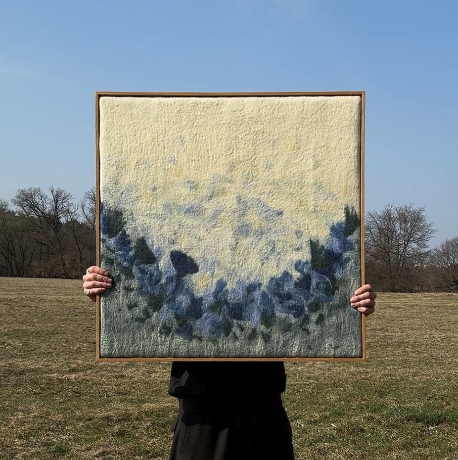 handmade felted acoustic art panel