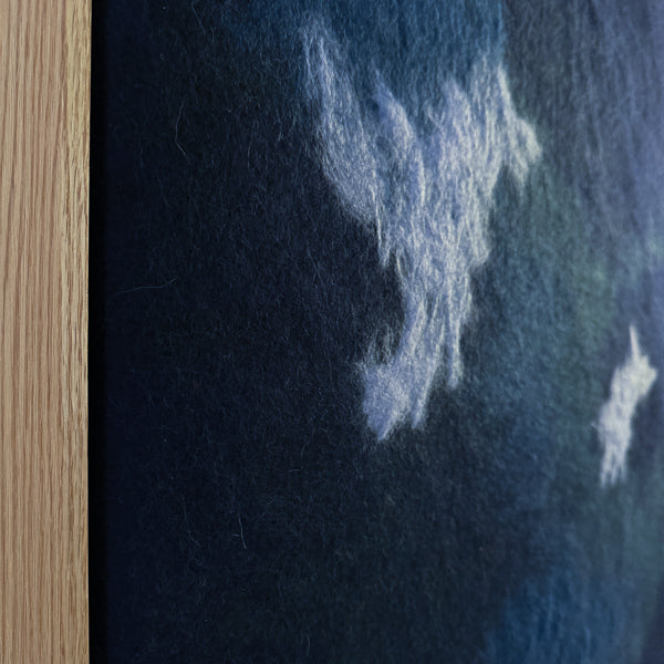 handmade acoustic panel artwork made of sheep wool