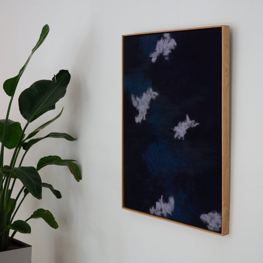 handmade acoustic panel artwork made of sheep wool